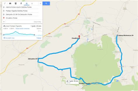 Nowe Google Maps z profilem wysokości wRower pl Rowery od A do Z