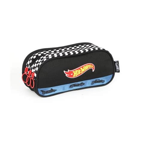 Estojo Escolar Hot Wheels Triplo Preto Luxcel Shopee Brasil