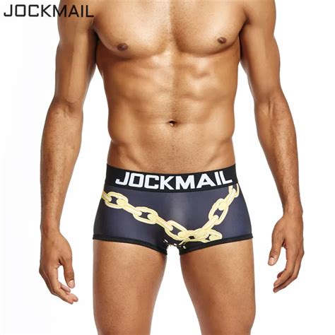 Jockmail Brand Mens Underwear Boxer Shorts Sexy Mens Trunks Panties