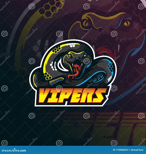 Vipers Mascot Logo Design Vector With Modern Illustration Concept Style