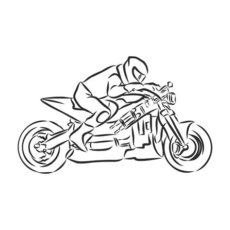 Motorcycle Vector Sketch 11092833 Vector Art At Vecteezy