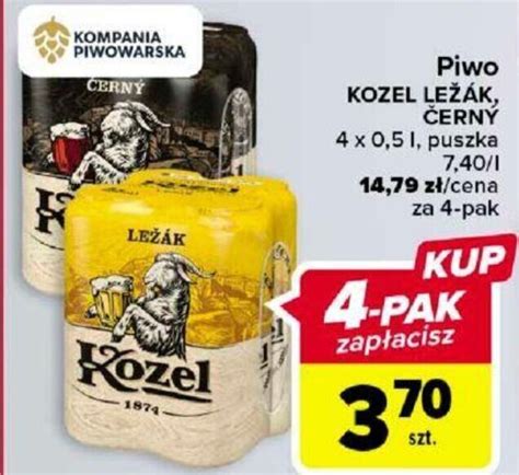 Promocja Kompania Piwowarska Piwo Kozel Lezak Cerny X L Puszka W