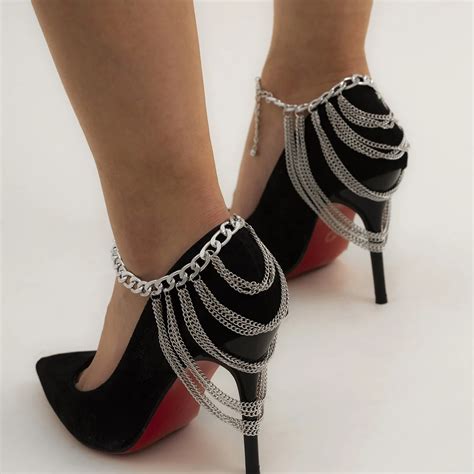 Multilayer Chains High Heel Shoes Anklet Foot Bracelet Jewelry Reimagine