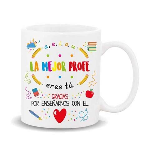 Taza La mejor profe eres tú Indya Juguetes y papelería bonita