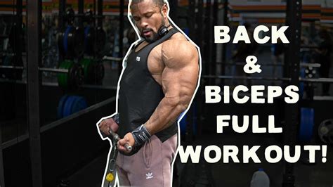 Full Back And Bicep Workout For Mass Youtube