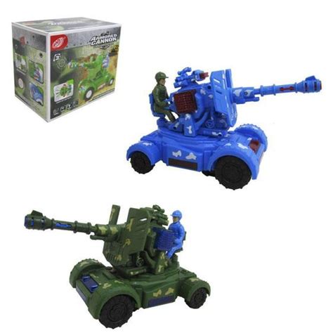 Tanque De Guerra Bate E Volta Armored Cannon Boneco Som E Luz A