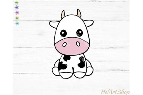 Baby Cow SVG, Cute Cow SVG