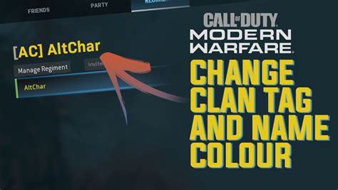 How To Change Your Name And Clan Tag To Any Colour In COD Modern Warfare