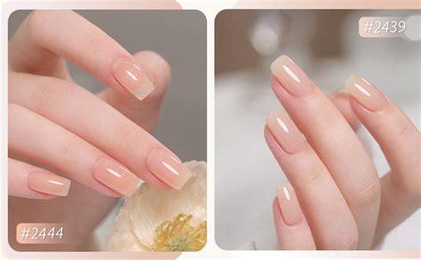 Amazon Gaoy Jelly Nude Gel Nail Polish Set Transparent Colors Sheer Light Pink Brown