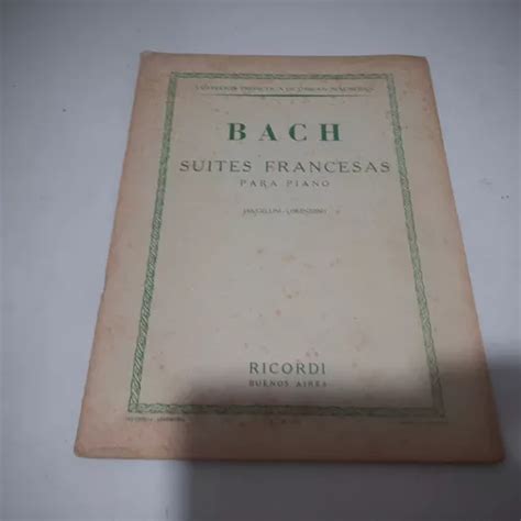 Partitura Bach Suites Francesas Para Pìano Parcelamento sem juros