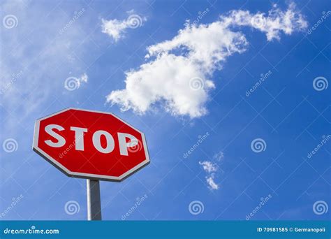 Stop Sign Stock Image Image Of Signpost Stop Metal 70981585