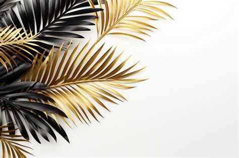 Premium Ai Image Tropical Palm Leaf Flatlay