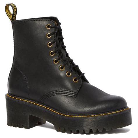 Dr Martens Shriver Hi Eyelet Platform Boots In Black