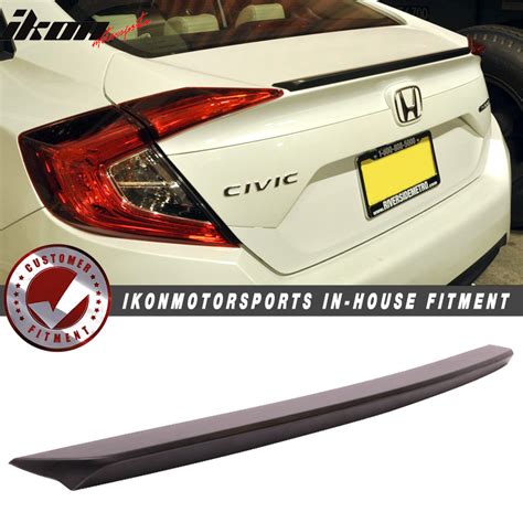 16 17 Civic 10th Gen Sedan OE Style Trunk Ducklip Spoiler ABS AST