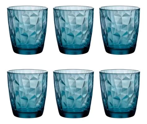 Vaso Bormioli Rocco Diamond Copo Baixo De 390mL Color Azul Pack 6