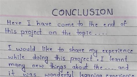 Conclusion For File How To Write Conclusion Conclusion For Project