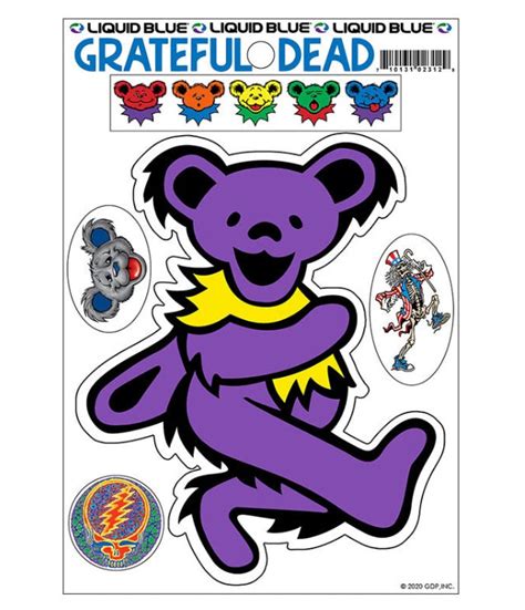 Grateful Dead Purple Dancing Bear Sticker