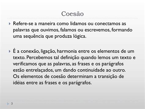 PPT Aula 4 Coesão e Coerência Textual PowerPoint Presentation free