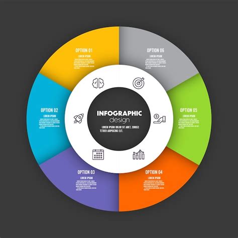 Premium Vector Vector Infographic Circle Pie Chart Template 6 Option