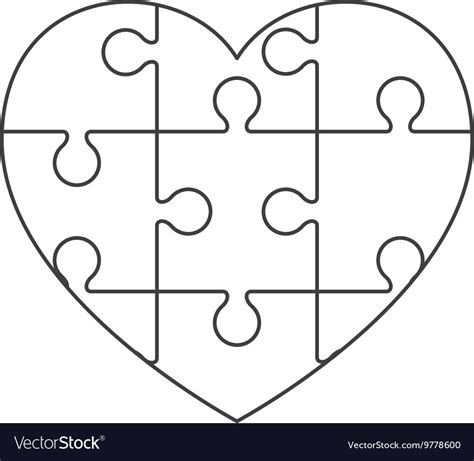 Printable Heart Puzzle Template Printable Templates