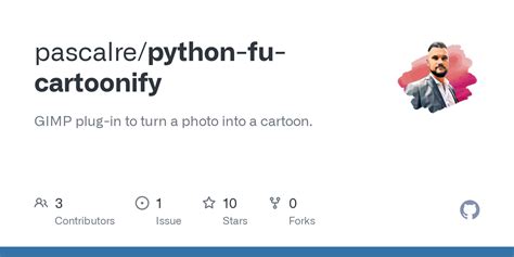 Github Pascalre Python Fu Cartoonify Gimp Plug In To Turn A Photo