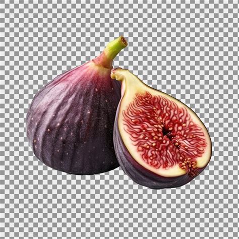 Premium PSD Fresh Whole And Sliced Fig Isolated