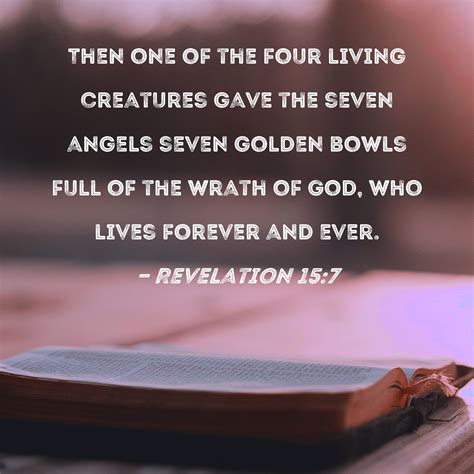 Revelation Then One Of The Four Living Creatures Gave The Seven