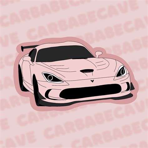 Cute Pink American Muscle Car Stickers, Mustang Decal, Dodge Decal, Chevy Decal - Etsy