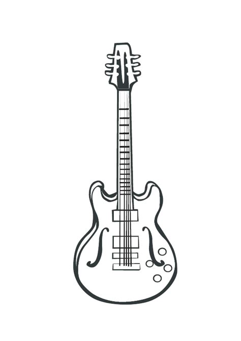 Coloriage Musique La Belle Guitare Rock