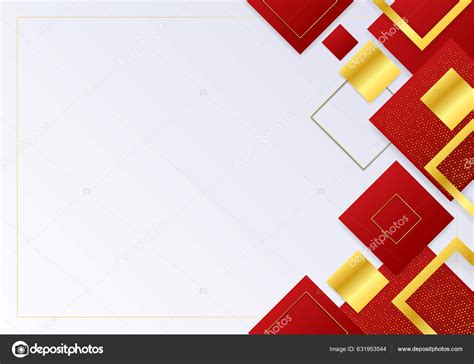 Simple Abstract Red Gold White Background Business Presentation Design ...