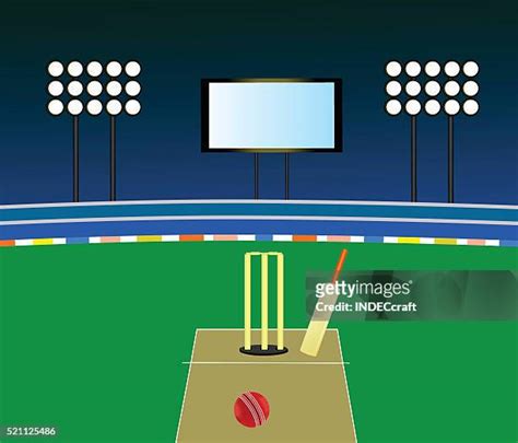 Cricket Stadium Vector High Res Illustrations Getty Images