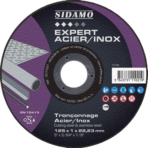 Disque à tronçonner Acier Inox 125 mm