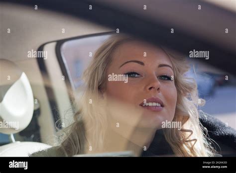 Intense Look Of A Beautiful Blonde Woman Stock Photo Alamy