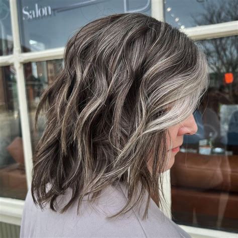 Flawless Examples Of Gray Blending For Dark Hair In