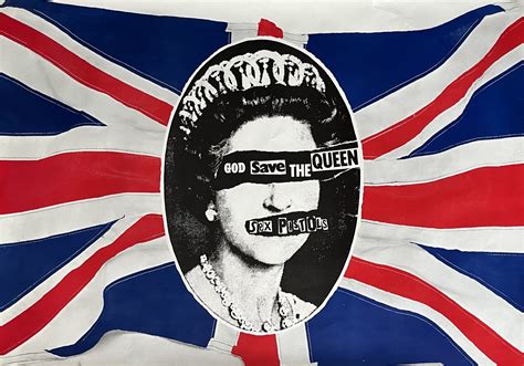 Original THE SEX PISTOLS God Save The Queen Promotional Poster