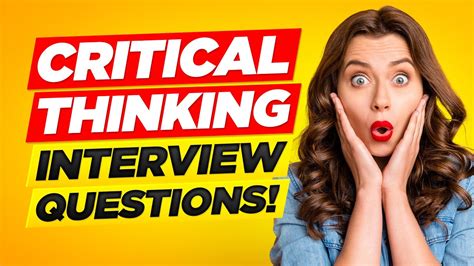 Top Critical Thinking Skills Interview Questions And Answers Youtube