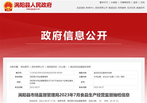 安徽省涡阳县市场监督管理局抽检218批次食品 不合格7批次 中国质量新闻网