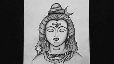 How To Draw Lord Shiva Face Lord Shiva Drawing Mahadev Drawing Easy Pencil Sketching In