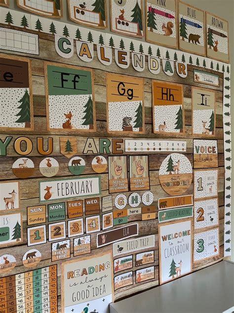 Woodland Theme Complete Classroom Bundle Editable Etsy