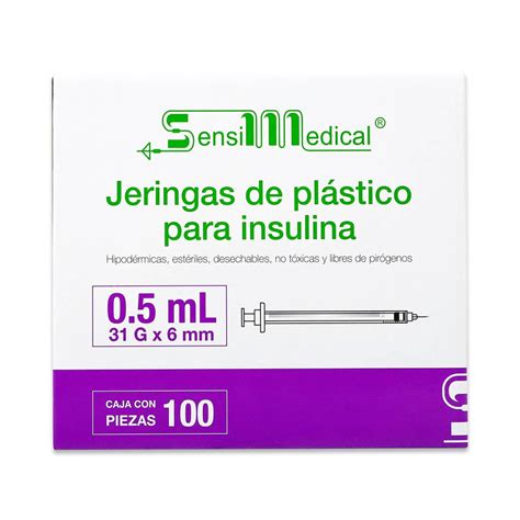 Jeringa Sensil Medical De Plastico Para Insulina Ml G X Mm Cont