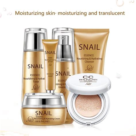 BEILINGMEI Snail Original Liquid Replenishing Six Skin Care Products ...