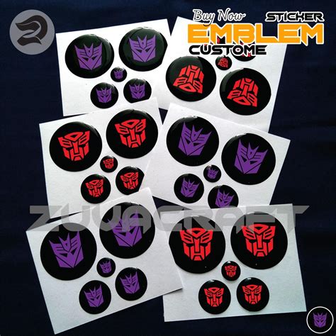 Jual Stiker Motor Set Stiker Motor Logo Transformers Decepticon