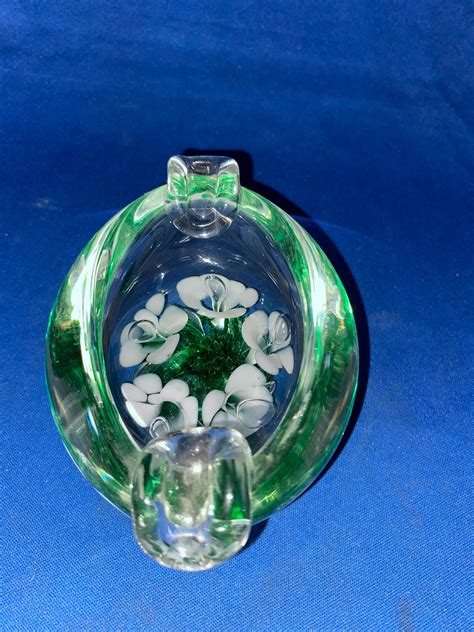 Vintage Joe St Clair Hand Blown Glass Ashtray Etsy