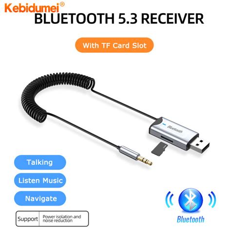 Kebidumei Bluetooth Receiver Aux Stereo Wireless Usb Dongle To