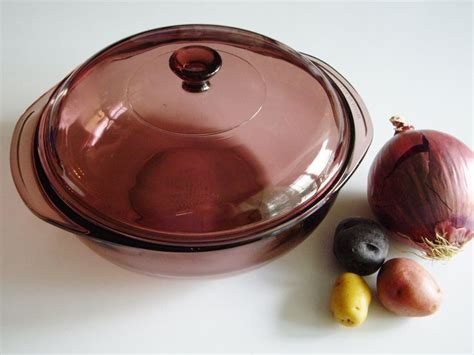 Vintage Pyrex Visions Cranberry Cookware Corningware Etsy