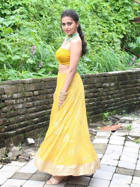 Tejasswi Prakash Swirls In A Yellow Lehenga