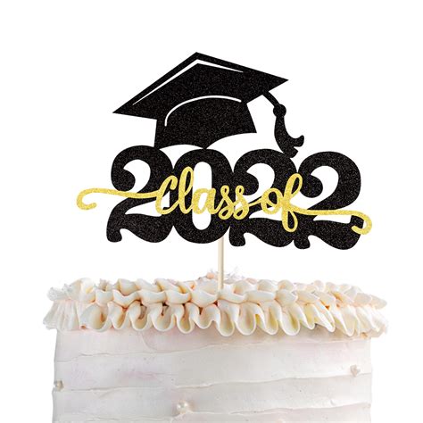 Buy 1 Pack Class Of 2023 Cake Topper Glitter Congrats Grad Cap 2023