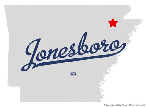 Map of Jonesboro, AR, Arkansas