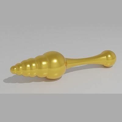 Anal Golden Buttplug D Model CGTrader