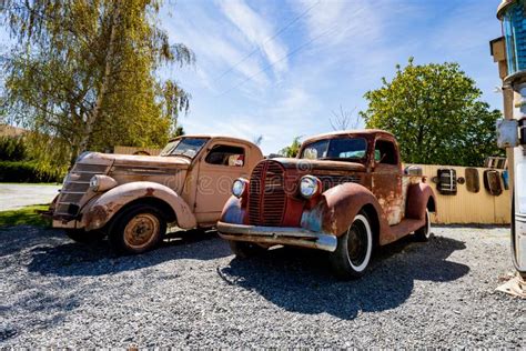 Classic Old Work Trucks Stock Photo Image Of Engine 185072656